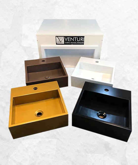Venturi cubas, nichos e tanques